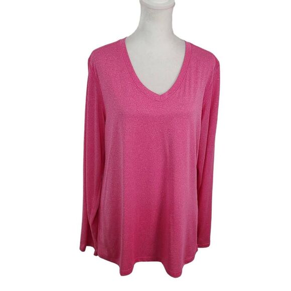 Hanes Tops - Hanes Sport Pink Long Sleeve Athletic Tee Size XL Hot Pink Performance Shirt